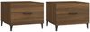 vidaXL Couchtische Metallbeine 2 Stk. Braun Eichen-Optik 50x50x40 cm 817542 Bild 2