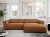 Ecksofa PASADENA, freistehendes Ecksofa, breite Armlehnen, Federsitz - rechts - Orange Stoff Bild 2