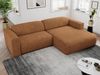 Ecksofa PASADENA, freistehendes Ecksofa, breite Armlehnen, Federsitz - rechts - Orange Stoff Bild 3