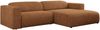 Ecksofa PASADENA, freistehendes Ecksofa, breite Armlehnen, Federsitz - rechts - Orange Stoff Bild 4