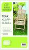 2x Teak Klappsessel Natur Klappstuhl Gartenstuhl Holzstuhl Gartensessel Campingstuhl Bild 3