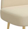 vidaXL Gepolsterte Bank mit Rückenlehne Creme 110 x 60 x 76 cm 42040763 Bild 5
