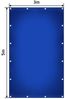 Jago® Abdeckplane mit 16 Ösen, wasserdicht und reißfest, PVC, Blau, 3x5 m, 650 g/m² Bild 2