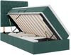 vidaXL LED-Speicherbett mit Matratze Dunkelgrün 90 x 200 cm Samt 3372702 Bild 2