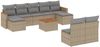 vidaXL 10-tlg. Garten-Sofagarnitur mit Kissen Beige Poly Rattan 3226381 Bild 2
