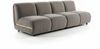 KAWOLA Modulsofa LAYLA 2-Sitzer 2 Module Velvet taupe 74 x 99 x 183 cm Bild 3