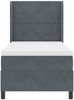 vidaXL Boxspringbett mit Kopfteil Dunkelgrau 90 x 190 cm Samt 3341985 Bild 5