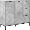 vidaXL Sideboard Beton Grau 89,5 x 33 x 82 cm Holzwerkstoff 883457 Bild 2