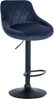 CLP 2er Set Barhocker Lazio Samt höhenverstellbar und 360 Grad drehbar,blau schwarz Bild 4