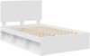 vidaXL Bettrahmen mit Kopfteil Weiß 120 x 200 cm Massives Kiefernholz 3412506 Bild 4