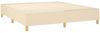 vidaXL Boxspringbett mit Matratze Creme 160x200 cm Stoff 3137490 Bild 4