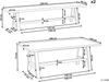 Tisch mit Bank TONNARE Beton 200x100x75 cm Grau Bild 2