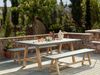 Tisch mit Bank TONNARE Beton 200x100x75 cm Grau Bild 3
