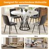 Esstisch quadratisch MDF Marmormuster Metallgestell höhenverstellbar Esszimmer Wohnzimmer Büro Bild 4