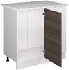 Eckschrank für Hausrat R-Line Grau 86 cm mit Tür, mit Arbeitsplatte Vicco Bild 5
