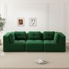 Modulares 3-Sitzer-Sofa, Cord, rahmenlos, mit 104 cm Tiefe & 32D-Schaum, 297 x 104 x 69 cm, Grün Bild 2
