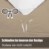 Soifox Bettwäsche 200x200 Sandy Beige Set 2tlg. mit Reißverschluss Bild 5