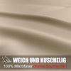 Soifox Bettwäsche 200x200 Sandy Beige Set 2tlg. mit Reißverschluss Bild 2
