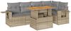 vidaXL 6-tlg. Garten-Sofagarnitur mit Kissen Beige Poly Rattan 3327153 Bild 2