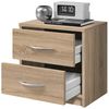 Nachtkommode >Pepe< in Eiche Sonoma Nachbildung - 39x39x28cm (BxHxT) Bild 3