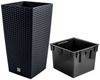 Prosperplast Pflanzkübel Rato Square, Blumentopf mit Einsatz Rato Square Umbra/Anthrazit/Weiß Bild 2