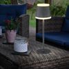 LED Tischleuchte, Touch, Dimmbar, Grau, USB, H 38,5cm Bild 3