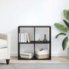 vidaXL Bücherregal Schwarz Eichen-Optik 69,5 x 29 x 69,5 cm 879664 Bild 4