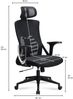 Ergonomischer Bürodrehstuhl mit Mesh-Bezug | Schreibtischstuhl mit Lordosenstütze & Kopfstütze | Drehstuhl XL für 8h Büroarbeit | Modern & Höhenverstellbar | Schwarz | ASTRA von Kadima Design Bild 4