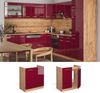 Spülenunterschrank R-Line Rot Hochglanz 80 cm , AP Anthrazit Vicco Bild 2