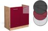 Spülenunterschrank R-Line Rot Hochglanz 80 cm , AP Anthrazit Vicco Bild 5