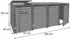 4er Mülltonnenverkleidung HWC-K14, Mülltonnenbox, 120x264x85cm WPC Edelstahl 128kg ~ anthrazit Bild 3