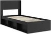 vidaXL Bettgestell mit Stauraum und Kopfteil Schwarz 90 x 200 cm 3414252 Bild 4
