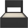 vidaXL Bettgestell mit Stauraum und Kopfteil Schwarz 90 x 200 cm 3414252 Bild 5