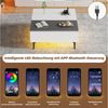 Merax Couchtisch höhenverstellbar Kaffeetisch mit verstecktem Stauraum & Ablagen (1-St, 70*70*35cm), Hochglanz Wohnzimmertisch mit Schublade, Sofatisch mit LED-Beleuchtung Bild 3