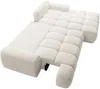 Vente-unique - FARNETA Sofa Stoff Beige - B 177 cm x H 86 cm x L 280 cm Bild 4
