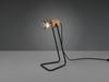 Industrial TOSH Tischlampe Metallgeflecht Metallschirm und Holzsockel, Höhe 40cm Bild 3