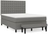 vidaXL Boxspringbett mit Matratze Dunkelgrau 140x200 cm Stoff, Härtegrad: H2 [3136918] Bild 2