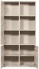 Schrank Merel aus Kiefernholz, modern, hellgrau Dust, 3 Türen, 10 Fächer, FSC-zertifiziert Bild 3