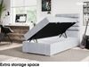 MEBLINI Boxspringbett KARIM 100x200 cm mit Bettkasten - H3/Hellgrau Samt Gepolstert Einzelbett mit Topper & Taschenfederkern-Matratze - 100x200 Rechts Bild 5