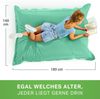 Green Bean® Outdoor Sitzsack, waschbar & wetterfest, Polyester-PVC-Stoff, Pastell Mint, 140x180 cm, 380 Liter Bild 5