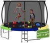 JUMMICO Gartentrampolin mit Sicherheitsnetz, Leiter, Randabdeckung, Stahlrahmen, Grün, Ø 360 cm Bild 3