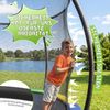 JUMMICO Gartentrampolin mit Sicherheitsnetz, Leiter, Randabdeckung, Stahlrahmen, Grün, Ø 360 cm Bild 5