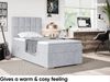 MEBLINI Boxspringbett LUKAS 80x200 cm mit Bettkasten - H4/Hellgrau Samt Gepolstert Einzelbett mit Topper & Taschenfederkern-Matratze - 80x200 Links Bild 4