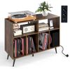 COSTWAY Sideboard, Plattenspielerständer mit Ladestation, 100 x 40 x 74,5 cm Bild 4