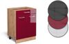 Küchenunterschrank R-Line Rot Hochglanz 60 cm AP Marmor Vicco Bild 5