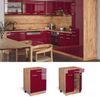 Küchenunterschrank R-Line Rot Hochglanz 60 cm AP Marmor Vicco Bild 2
