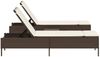 vidaXL 3-tlg. Sonnenliegen-Set mit Auflage Braun Poly Rattan 3284264 Bild 5
