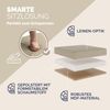 CASARIA® faltbarer Sitzhocker mit Stauraum, 2er-Set, Leinenoptik, beige Bild 4