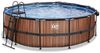 Exit Stahlrahmen Aufstellpool | Braun | 122 cm | Inkl. Sandfilteranlage, Sonnendach, Wärmepumpe Bild 4