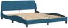 vidaXL Bett mit Matratze Blau 160x200 cm Samt 3208668 Bild 4